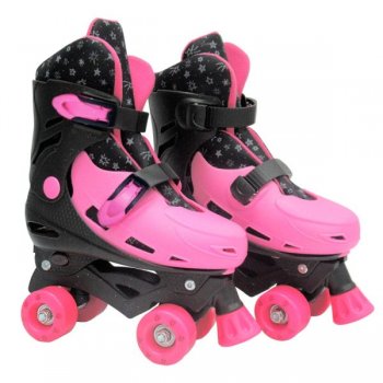 PATINS  ROLLER  AJUSTAVEL  PINK GLITTER TAMANHO G 37 40