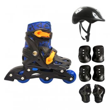 PATINS INLINE AJUSTAVEL COM ACESS RADICAL FLASH PR COM AZ TAMANHO P 31 34