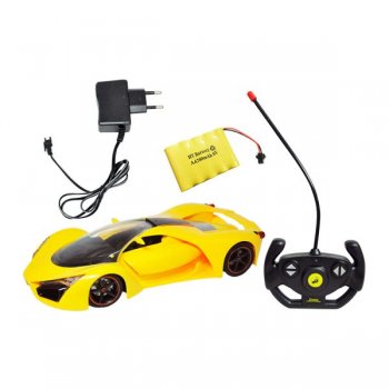 CARRO CONTROLE REMOTO SEM FIO SPORT 4 FUNCOES 1:14 COM LUZ E RECARREGAVEL