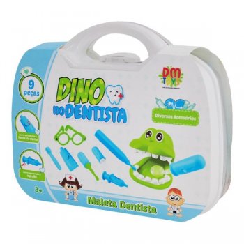 MALETA DINO NO DENTISTA COM ACESSORIOS 9 PCS