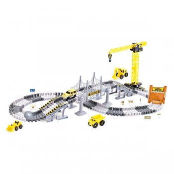 PISTA CONSTRUCAO TRACK  COM GUINCHO E ACESSORIOS 161 PCS