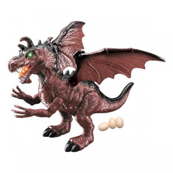 BONECO DINOSSAURO DRAGAO COM OVINHOS LUZ E SOM