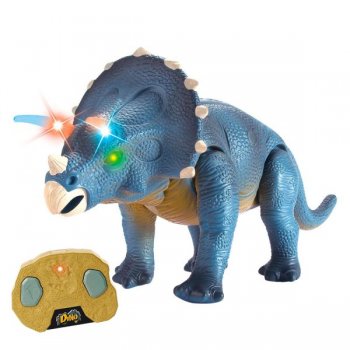 BONECO DINO TRICERATOPO COM CONTROLE INFRAVERMELHO