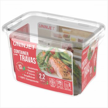 CONTAINER C/ TRAVA PRIME 2200ML PP-NAT