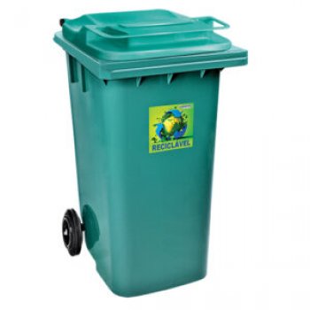 CESTO FECHADO 120L - VERDE ARQPLAST