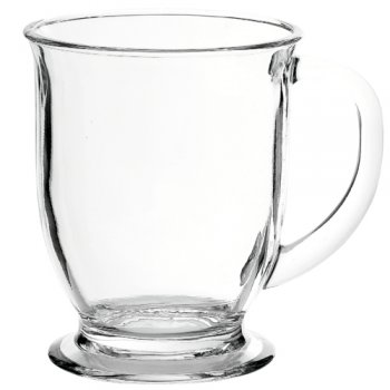 88098- CANECA DE VIDRO 470ML CLEAR 4PÇS