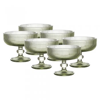 88323-TAÇAS SOBREMESA VERSALHES VERDE 6P