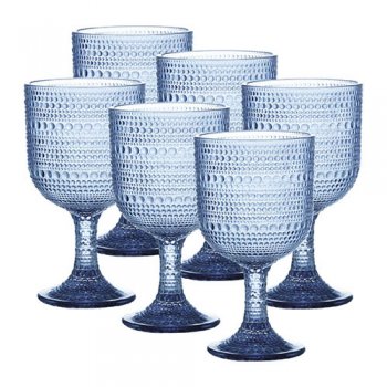 88357-JG DE TAÇAS PÉROLA AZUL 390ML 6PÇS