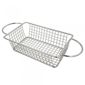 3258-CESTA RETANG PEQ INOX P/SERVIR