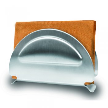 5931-PORTA GUARDANAPO MEIA LUA INOX 12CM