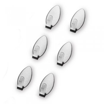 5942-GANCHO INOX OVAL DE PAREDE (6PCS)