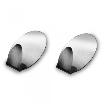 5947-GANCHO INOX OVAL DE PAREDE (2PCS)