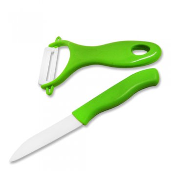 6011-KIT 1 FACA E 1 DESCASCADOR CERÂMICA