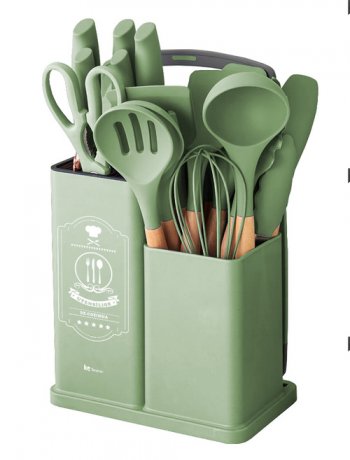 7628-KIT UTENSÍLIOS CALIFONIA VERDE CLAR