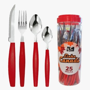 8512-KIT CANADÁ VERMELHO 25PÇS C/ POTE