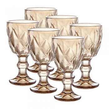 88127-TAÇAS LICOR DIAMOND ÂMBAR 50ML 6PÇ