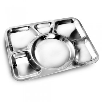 5933-BANDEJA INOX (6 DIVISORIAS) 39X40