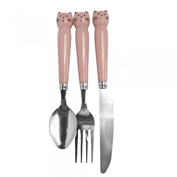 9442- JG DE TALHARES PORTÁTIL ROSA 3PÇS