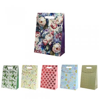 10404- SACOLA PRESENTE FLORAL 26*32*12CM