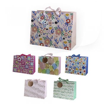 10407-SACO PRESENTE FLORAL 23*18*10CM