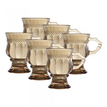 88411-JG CANECA CAPUCCINO AMBAR 6P 142ML