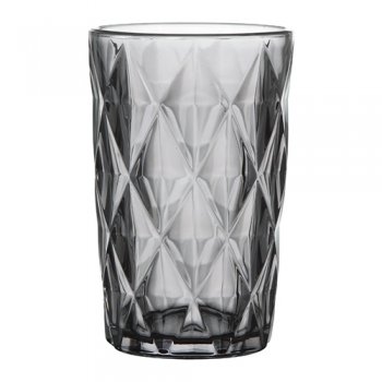 88517- COPO CINZA DIAMANTE 350ML 6PÇS