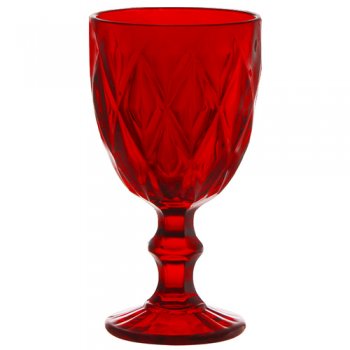 88574-TAÇA DIAMANTE VERMELHO 260ML 6PÇS