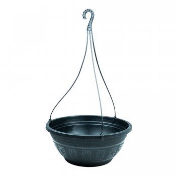 VASO REDONDO 6 LITROS COM ALÇA 50 CM - PRETO