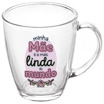 88047-CANECA DE VIDRO PERSONALIZADA MÃE