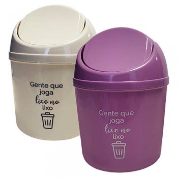 9609-LIXEIRA COMPACTA REDONDA COLOR