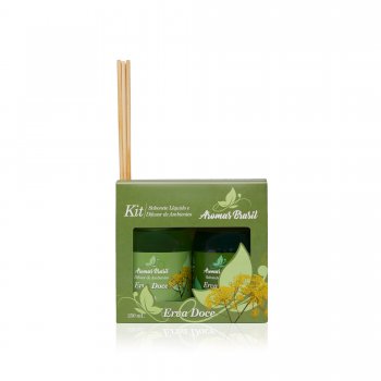 KIT AROMAS BRASIL DIFUSOR E SABONETE 250ML ERVA DOCE