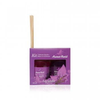 KIT AROMAS BRASIL DIFUSOR E SABONETE 250ML LAVANDA