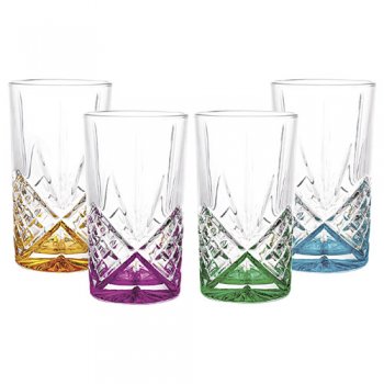 88547- JG COPOS DUBLIN COLORS 360ML 4PÇS