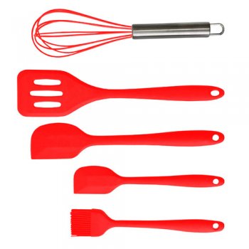 8406-KIT TALHERES 5 PÇS VERMELHO