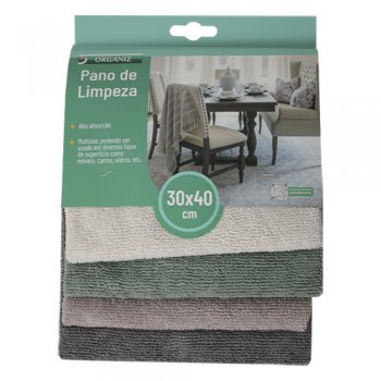 9652- PANO DE LIMPEZA 4PÇS 30X40CM