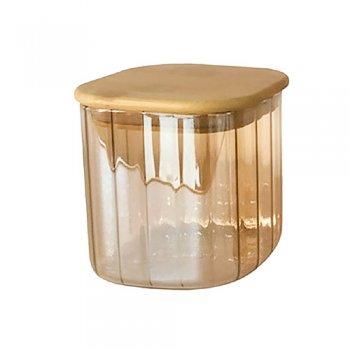 88498- POTE HERMÉT CANELADO 650ML AMBAR