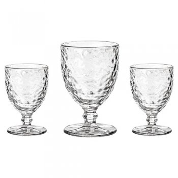 88846-CJ TAÇAS MARTELADOS CLEAR 350ML 3P
