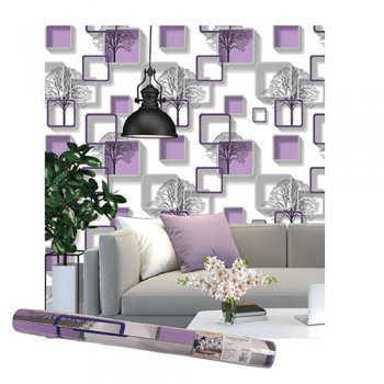 11341- PAPEL PAREDE ADESIVO LILA 0,45X5M