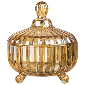 89110- POTICHE ELEGANCE ÂMBAR 10X10X11CM