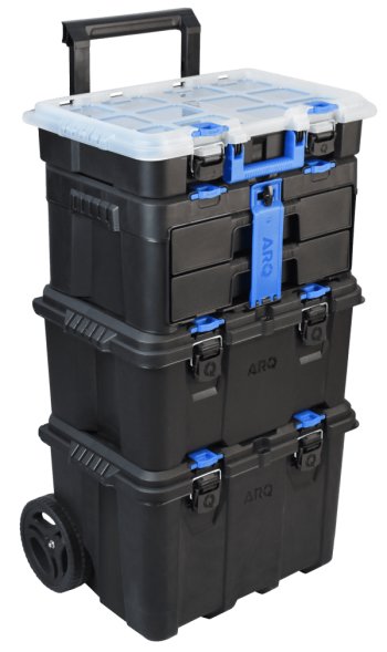 KIT CAIXA DE FERRAMENTAS MODULAR ULTRA BOX C RODAS 4 EM 1