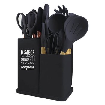 9428- KIT TALHERES MONTANA PRETO 19 PÇS