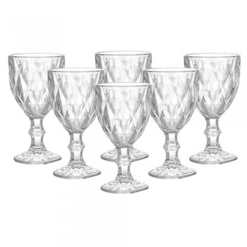 99001-TAÇA DIAMOND CLEAR 325ML 6PÇS