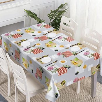9330-TOALHA DE MESA LARANJAS 140X140