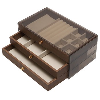 11453- PORTA JÓIAS ELEGANC WOOD 23X13X10