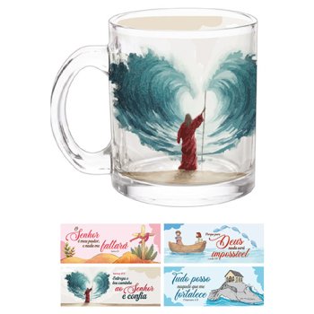 89151- CANECA RELIGIOSA LUZ E FÉ