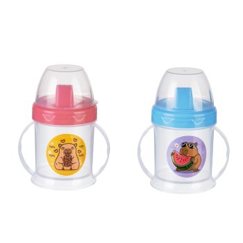 COPO KIDS CAPIVARA C/ALÇA E SOBRE TAMPA 220ML (40UN)
