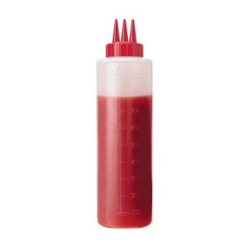 BISNAGA LISA C/ TAMPA TRIPLA VERMELHA 1,0L (20UN)