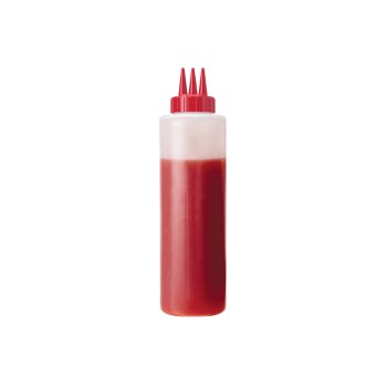 BISNAGA LISA C/ TAMPA TRIPLA VERMELHA 600ML (30UN)