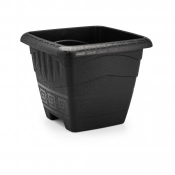 VASO QUADRADO  M 6L -PRETO