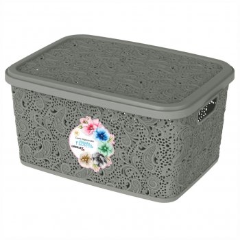 CESTO ORGANIZADOR 17L RENDA FLORAL PP - CZ